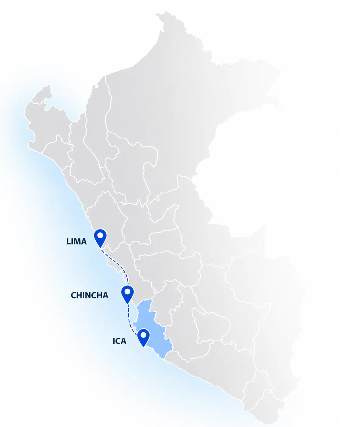 Mapa de cobertura iMaxCourier